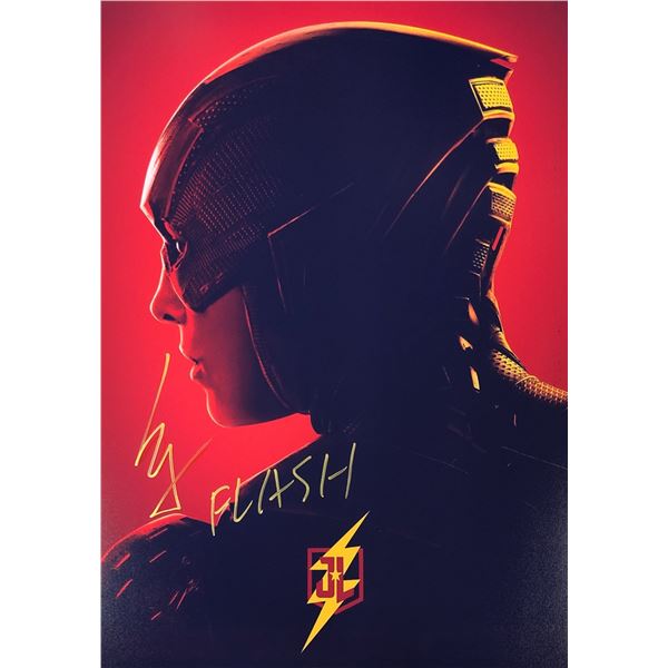 Justice League Ezra Miller Signed Photo