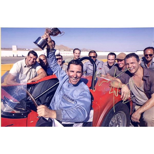 Christain Bale Autograph Signed Ford V Ferrari Photo