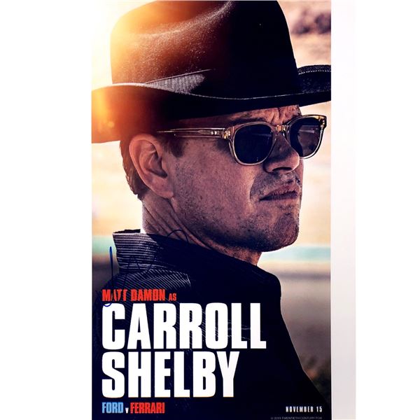 Matt Damon Autograph Signed Ford V Ferrari Photo