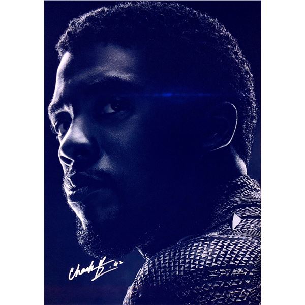 Chadwick Boseman Autograph Signed Black Panther Photo