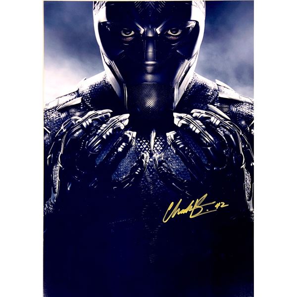 Chadwick Boseman Autograph Signed Black Panther Photo