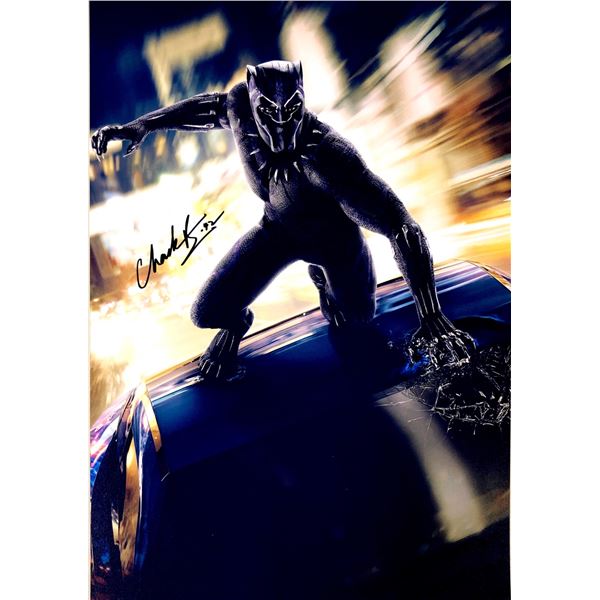 Chadwick Boseman Autograph Signed Black Panther Photo
