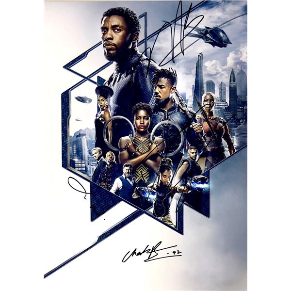 Chadwick Boseman Autograph Signed Black Panther Photo