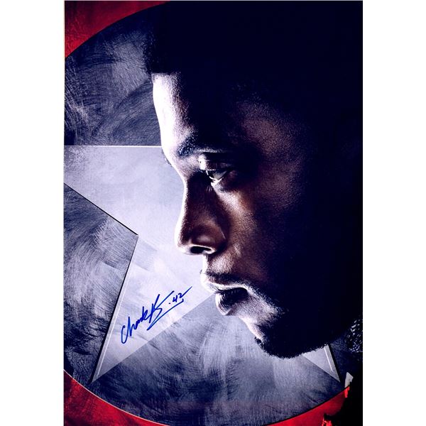 Chadwick Boseman Autograph Signed Black Panther Photo