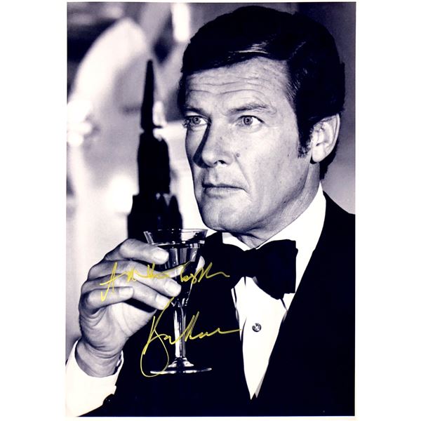 Roger Moore Autograph Signed James Bond 007 Photo