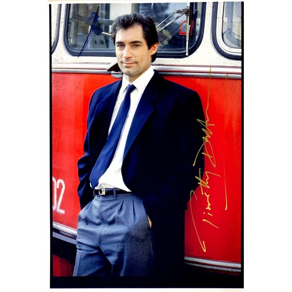 Timothy Dalton Autograph Signed James Bond 007 Photo