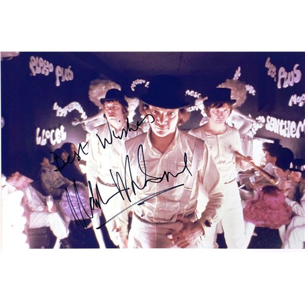 Malcolm McDowell Autograph Signed Clockwork Orange Photo