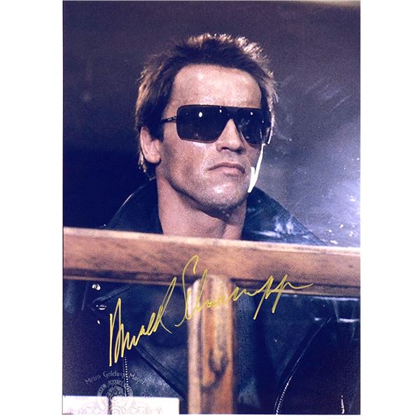 Arnold Schwarzenegger Autograph Signed Terminator Photo