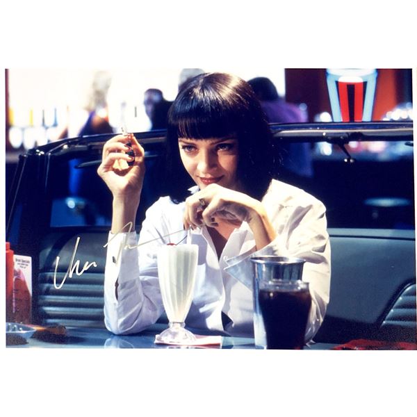 Uma Thurman Autograph Signed Pulp Fiction Photo