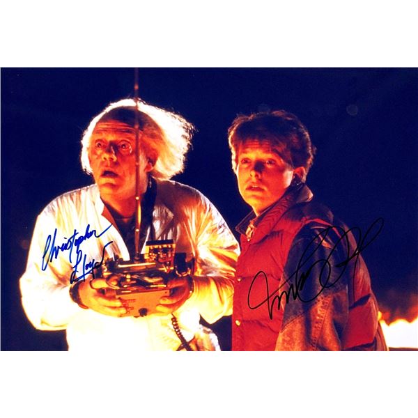 Christopher Lloyd Autograph Signed Back to Future Photo