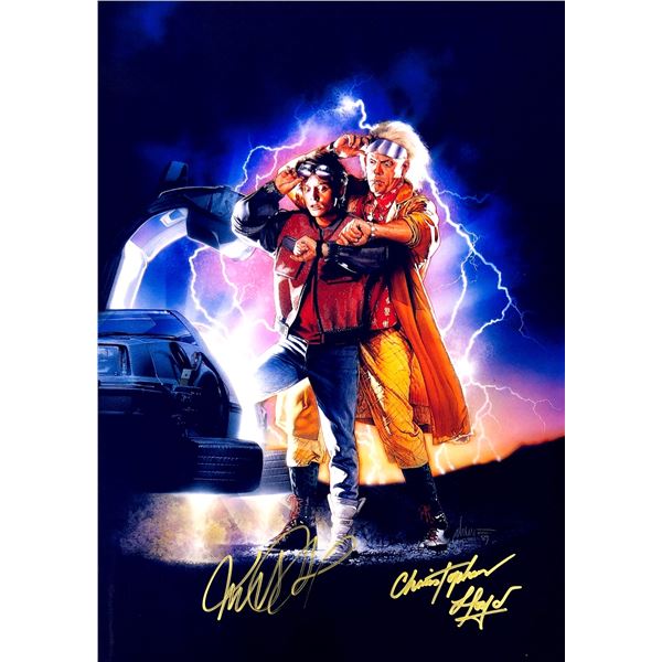 Christopher Lloyd Autograph Signed Back to Future Photo
