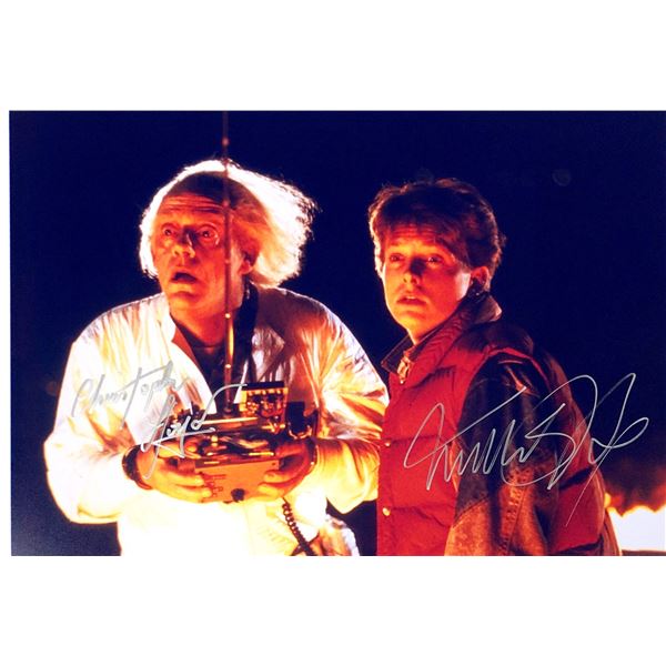 Christopher Lloyd Autograph Signed Back to Future Photo