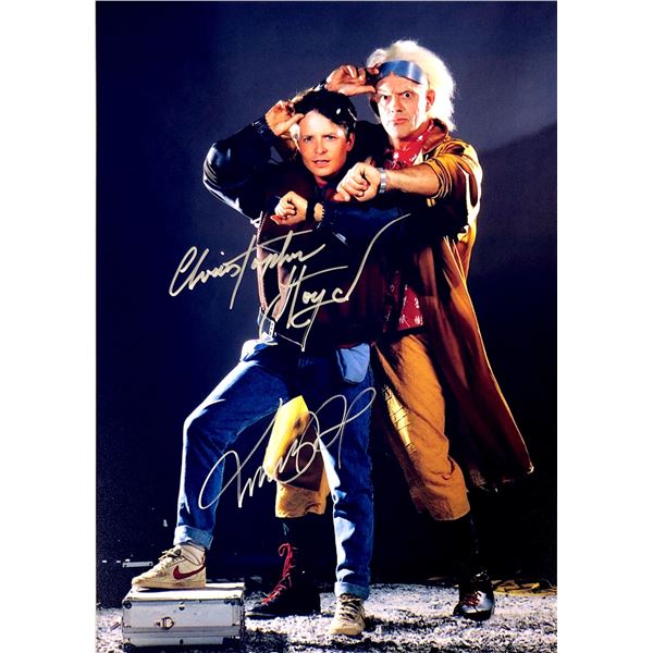 Christopher Lloyd Autograph Signed Back to Future Photo
