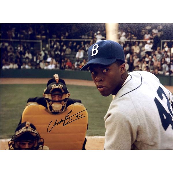 Chadwick Boseman Autograph Signed 42 Photo