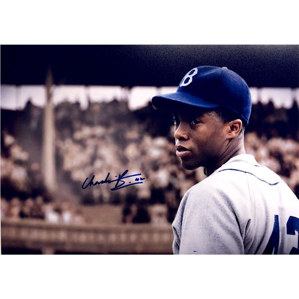 Chadwick Boseman Autograph Signed 42 Photo