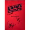 Image 1 : Star Wars Empire Strikes Back Signed Script Cover