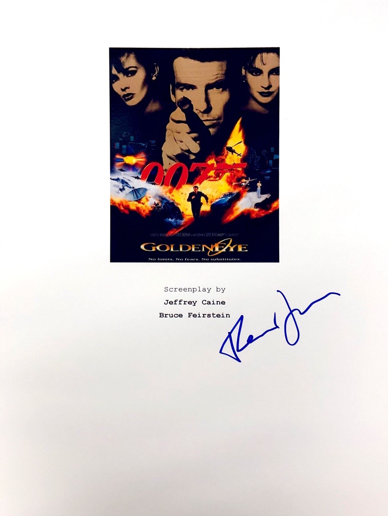 007 Script Famke Janssen Autograph Signed James Bond 007 Script Cover
