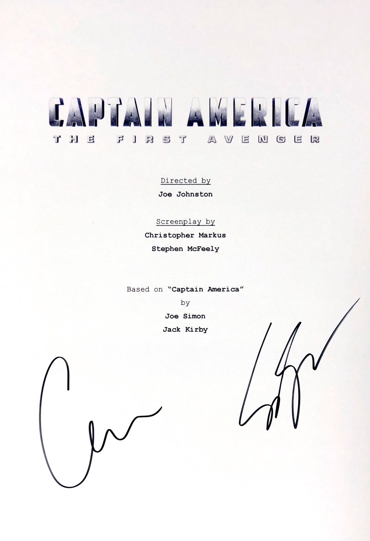 Sebastian Stan Chris Evans Autograph Signed Captain America Script Cover