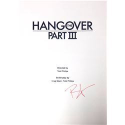 Autograph Signed Hangover 3 Script Cover