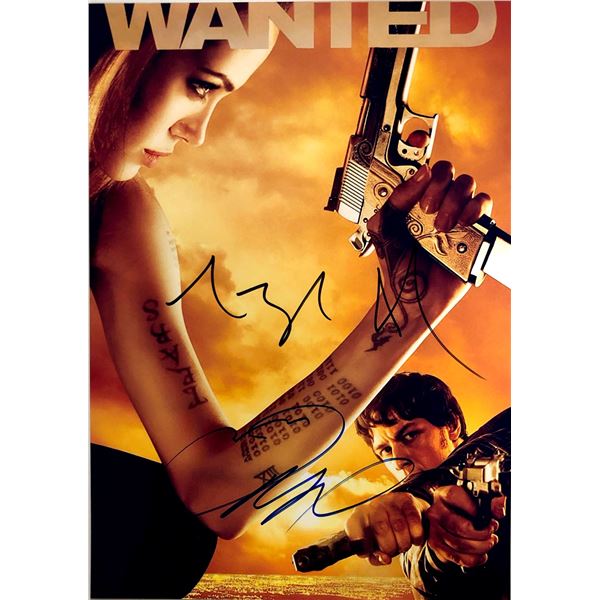 Angelina Jolie James McAvoy Autograph Signed Wanted Photo