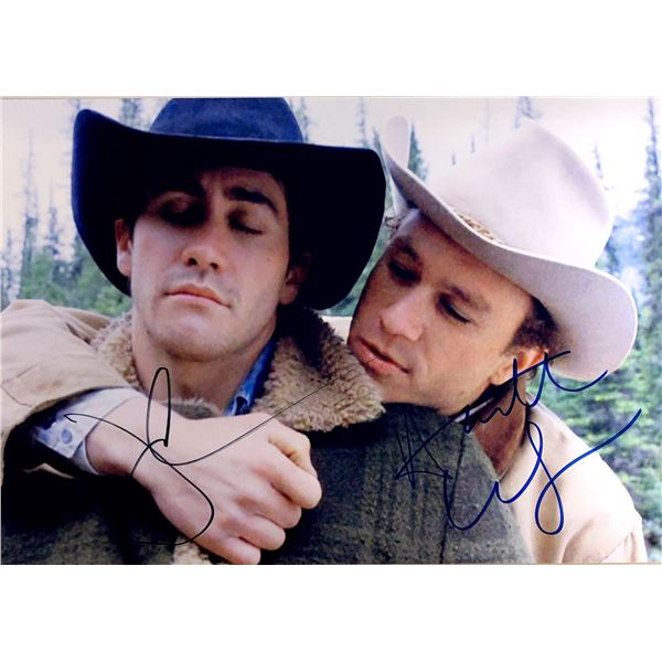 Heath Ledger Jake Gyllenhaal Autograph Signed Brokeback Mountain Photo