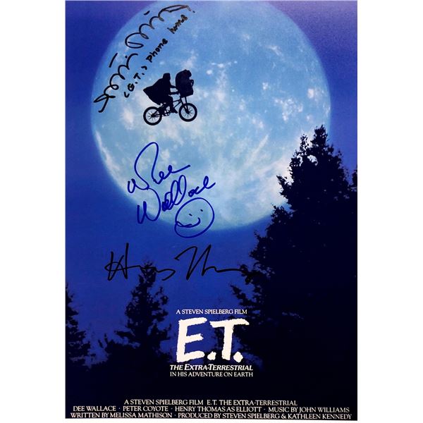 Dee Wallace Henry Thomas Autograph Signed ET Photo