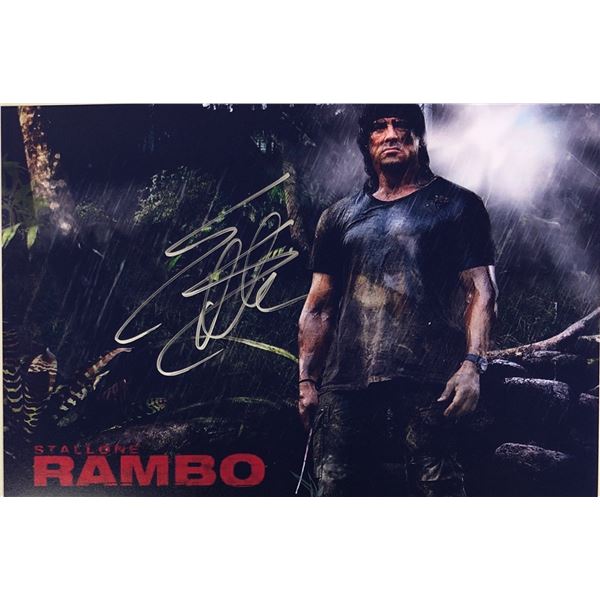 Sylvester Stallone Autograph Signed Rambo Photo