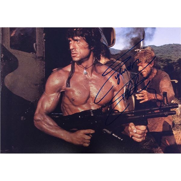 Sylvester Stallone Autograph Signed Rambo Photo