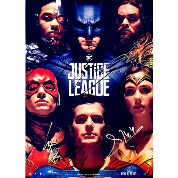 Gal Gadot Henry Cavill Autograph Signed Justice League Photo