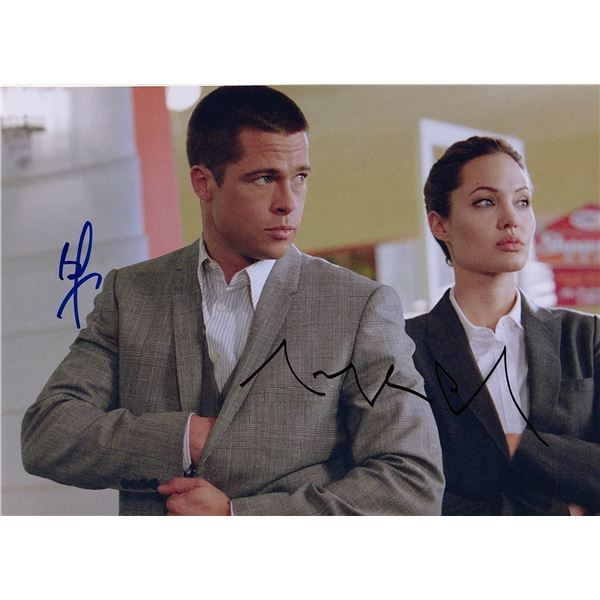 Mr n Mrs Smith Angelina Jolie Brad Pitt Photo Autographed Signed
