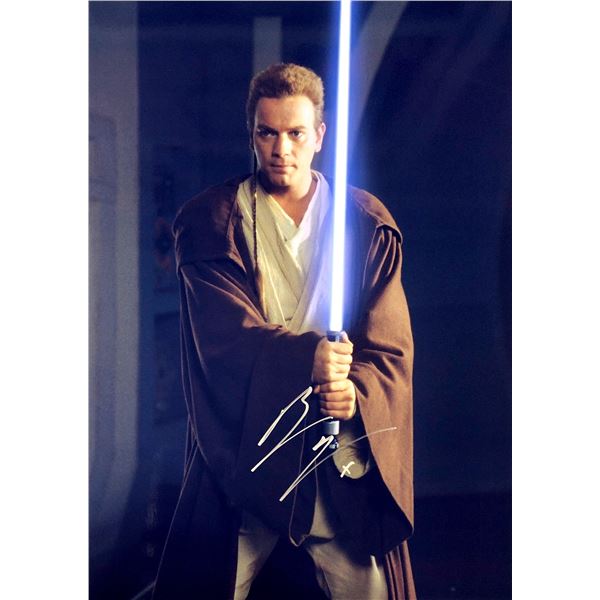 Autograph Signed Star Wars Ewan McGregor Photo