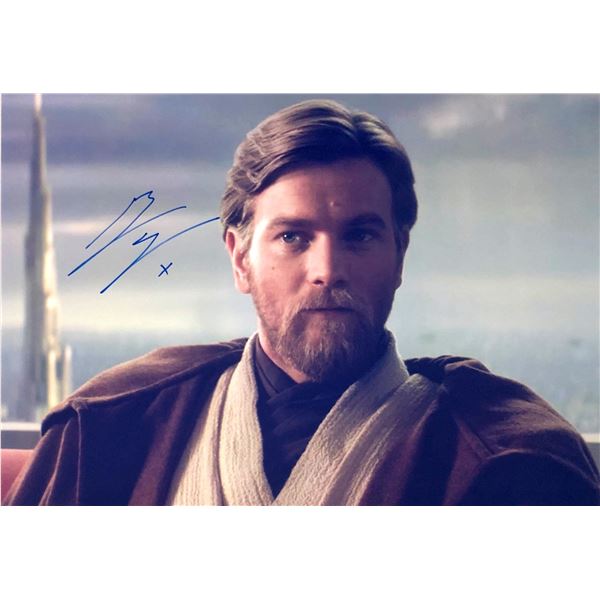 Autograph Signed Star Wars Ewan McGregor Photo