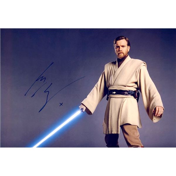 Autograph Signed Star Wars Ewan McGregor Photo