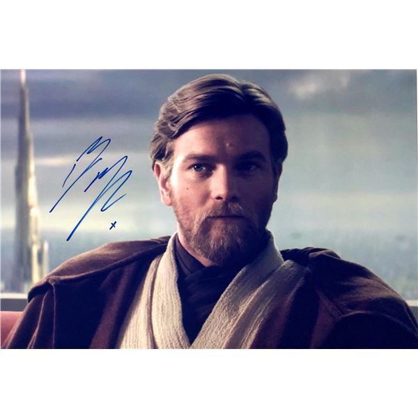 Autograph Signed Star Wars Ewan McGregor Photo