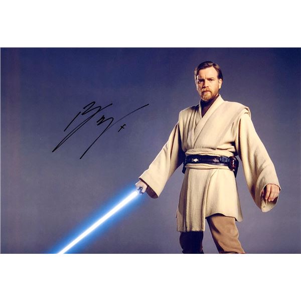 Autograph Signed Star Wars Ewan McGregor Photo