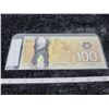 Image 2 : 2011 One Hundred $100.00 bill unc 1 of 3 sequential GJZ7143944 Wilkins/Poloz