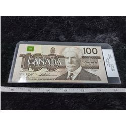 1988 One Hundred $100.00 bill BJN7283848 Knight-Thiessen