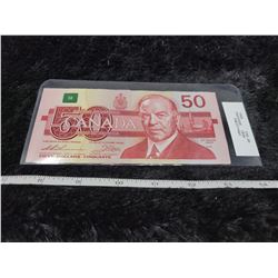 1988 Fifty $50.00 bill FHE3771601 THIESSEN-CROW