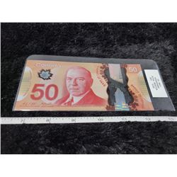 2018 Fifty $50.00 bill GHR6665444 WILKENS-POLOZ  c unc.
