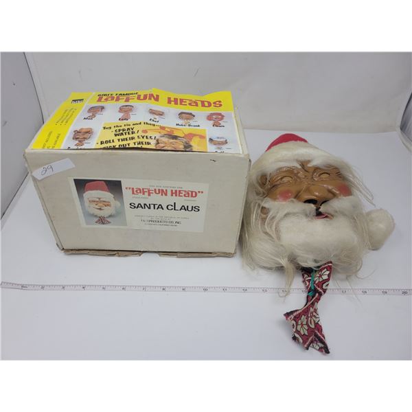 Santa Claus laughing head original box & instructions