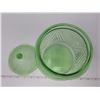 Image 4 : depression glass green bicuit jar no chips or cracks