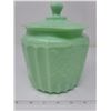 Image 1 : Jadite mayfair open rose biscuit jar 1931-37 no chips or cracks