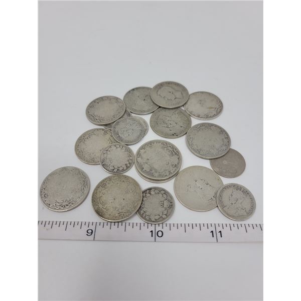 20 scrap silver coins Canada Victoria George V
