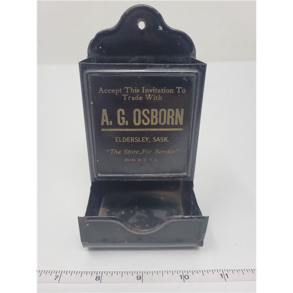 match box A.G. Osborn Eldersley, SK excellent condition