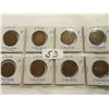 Image 1 : Eight large Canadian pennies 1915-1920, some duplicates