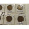 Image 2 : Eight large Canadian pennies 1915-1920, some duplicates