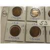 Image 3 : Eight large Canadian pennies 1915-1920, some duplicates