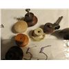 Image 3 : Vintage wood drawer pulls and old furniture rollers