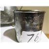 Image 4 : Childs ABC mug (plated), 2 pewter mugs, silver plated bowl engraved Erindring of Olson,