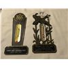 Image 1 : two advertising thermometers, OK Tire, Nipawin, Good Year, Volkswagen, Carrot River CO-OP
